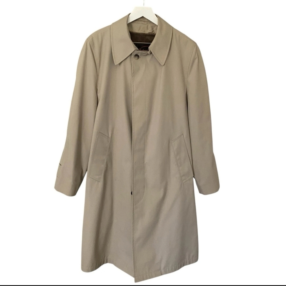 Vintage Botany 500 Trench Coat  Tan w/Removable Lining Men’s Size XL  Novtag Siz